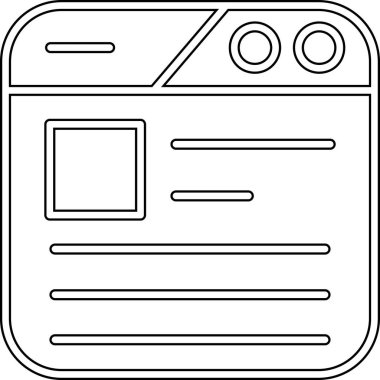 tarayıcı pencere simgesi vektör illüstrasyonu