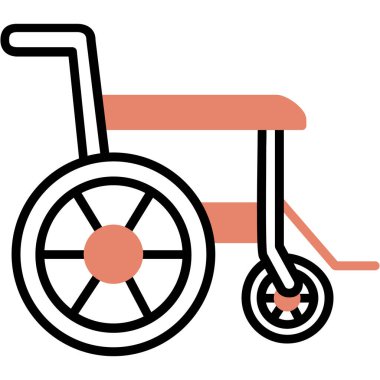 Tekerlekli. Web simgesi basit illüstrasyon