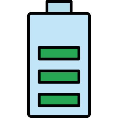 pil şarj rengi dış hat vektörü