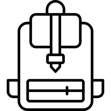 Sırt çantası. Web simgesi basit illüstrasyon