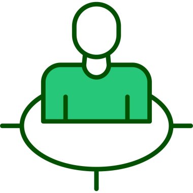 Adam simgesi, vektör illüstrasyonu beyaz arkaplanda izole edildi