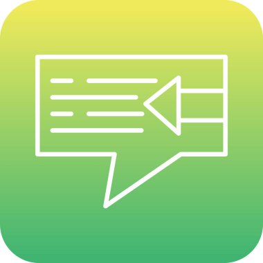 Güzel İleti Kabartma Vektörü Simgesi