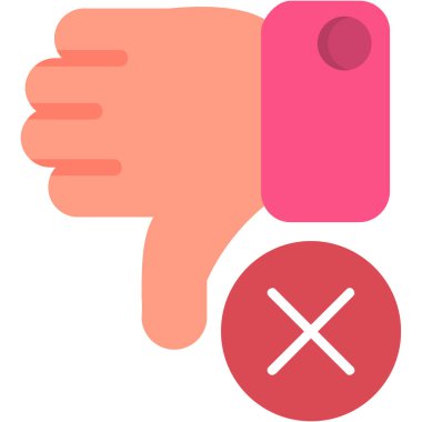 Hoşlanmıyorum. Web simgesi basit illüstrasyon