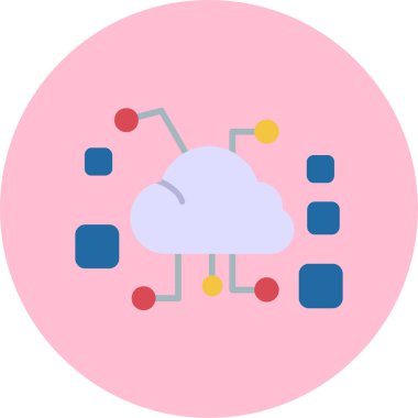 bulut hesaplama vektörü simgesi