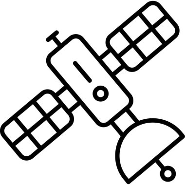 Uydu. Web simgesi basit illüstrasyon