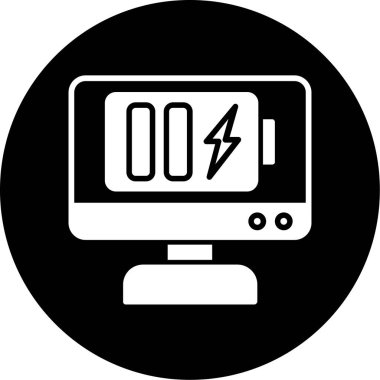 Pil. Web simgesi basit illüstrasyon