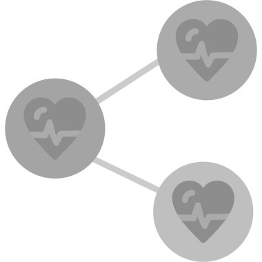 Kalp ikonu vektör illüstrasyonu