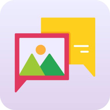 Sohbet simgesi vektör illüstrasyonu