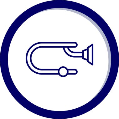 Mavi ve beyaz bir ikonun vektör illüstrasyonu