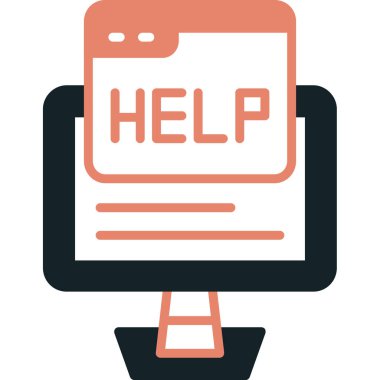 yardım simgesi, vektör illüstrasyonu