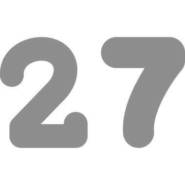 7 numaranın modern işaretinin vektör çizimi.