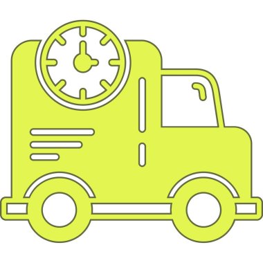 kamyon simgesi, vektör illüstrasyonu