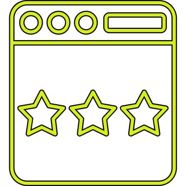 Derecelendirme vektör yıldız simgesi