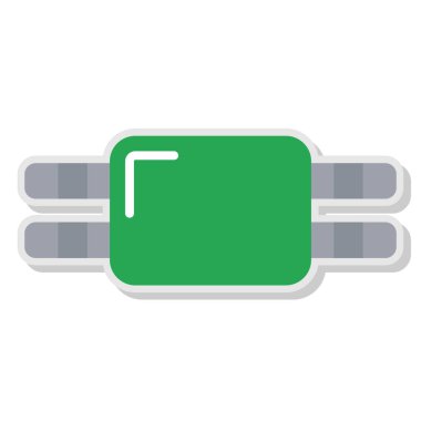 Araba aküsü simgesi, düz stil