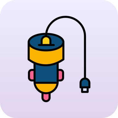 Elektrik dolgu simgesinin vektör illüstrasyonu