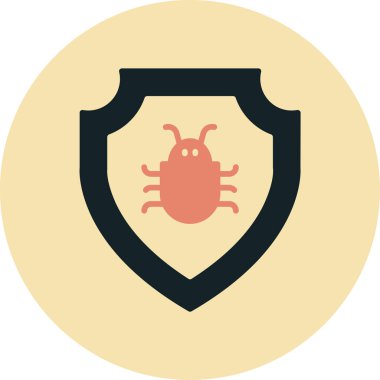 Kalkan. Web simgesi basit illüstrasyon