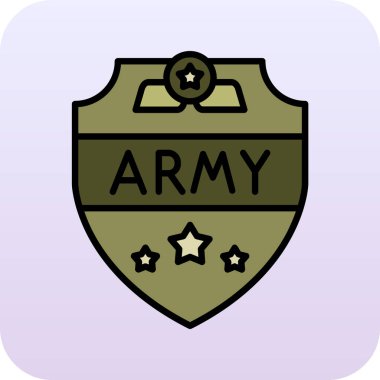 Bir kalkan simgesinin vektör illüstrasyonu