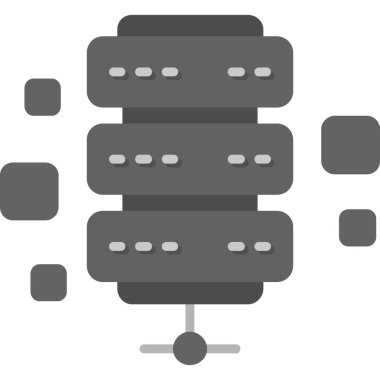 ağ veri merkezi simgesi ana hat biçiminde