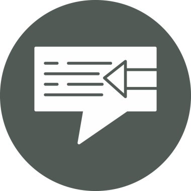 baloncuk sohbet ileti simgesi ana hat biçiminde