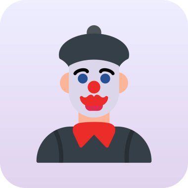 Palyaço vektör simgesi. İzole ve grafik uygulamaları için vektör illüstrasyonu.