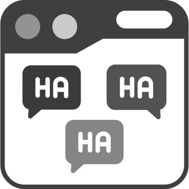 Beyaz arkaplanda izole edilmiş mutlu sohbet simgesi