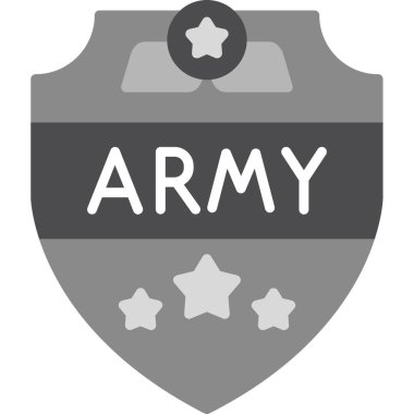 Ordu rozet simgesi, basit vektör illüstrasyonu