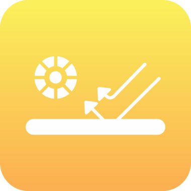 Güneş ve güneş ışığının vektör simgesi