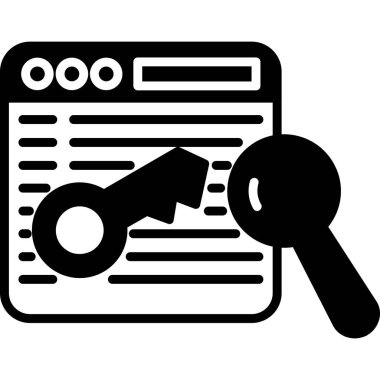 Büyütme cam simgesi vektörlü belge