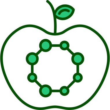 yeşil elma simgesi, özet tasarımı