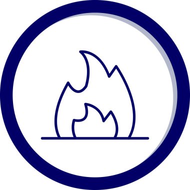 Bir ateş simgesinin vektör illüstrasyonu