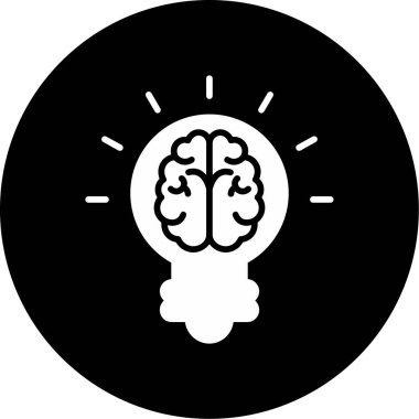 beyin ikonu vektör illüstrasyonu