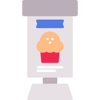 yiyecek simgesi, vektör illüstrasyonu