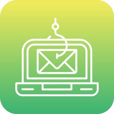 Eşsiz Laptop Vektör Satır Simgesi