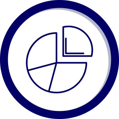 Pasta çizelgesi simgesi, vektör illüstrasyonu