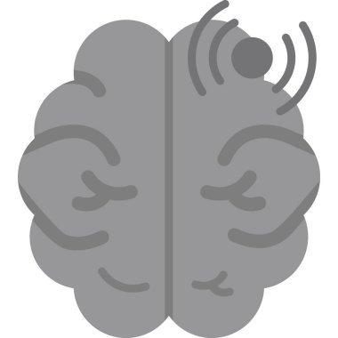 beyin ikonu vektör illüstrasyonu