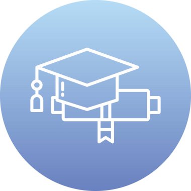 eðitim mezuniyet başlığı simgesi ana hatlar biçiminde