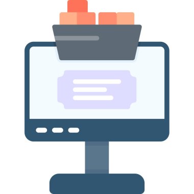 Çevrimiçi ekommerce. Basit resimleme