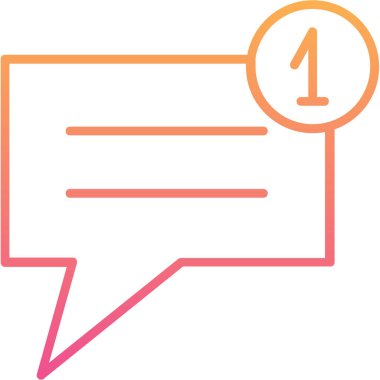 baloncuk sohbet iletişim simgesi ana hat biçiminde