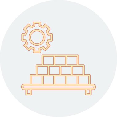 Taşıyıcı çizgi simgesi, vektör illüstrasyon konsepti, ana çizgi işaret işareti, doğrusal doğrusal sembol.