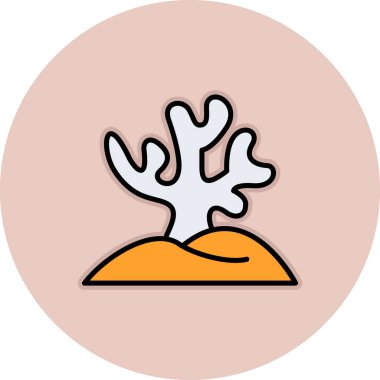 Bir ağaç simgesinin vektör illüstrasyonu