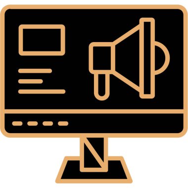 Mikrofonlu bir dizüstü bilgisayarın vektör çizimi