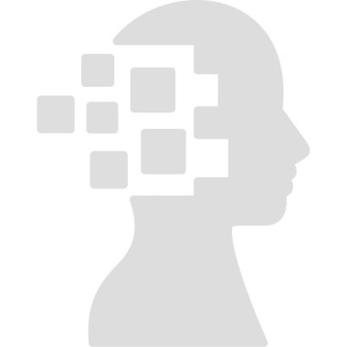 Beyni olan insan kafası profili