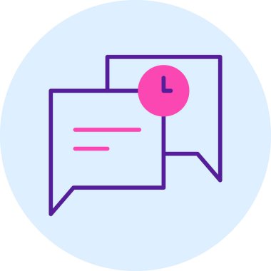 Sohbet simgesi, vektör illüstrasyonu basit tasarım