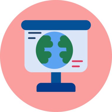 Bilgisayar. Web simgesi basit illüstrasyon