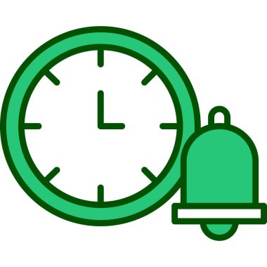 Alarm saat simgesi vektör illüstrasyonu