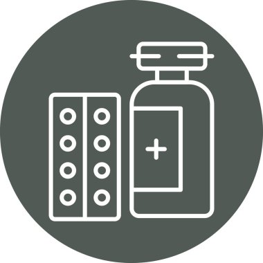 tıbbi ve sağlık çizgisi vektör simgesi