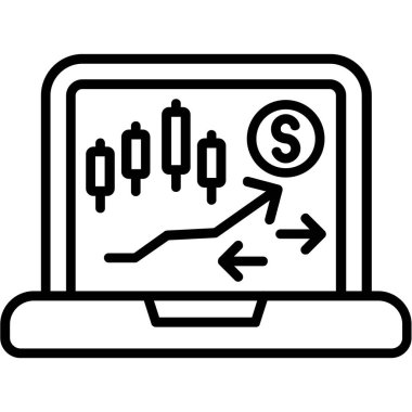 büyüme çizelgesi ince çizgi simgesi