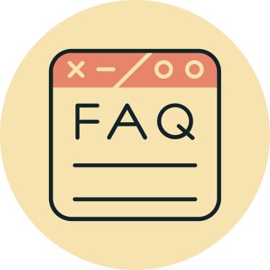 faq web simgesi vektör illüstrasyonu