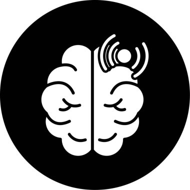 Beyin. Web simgesi basit illüstrasyon