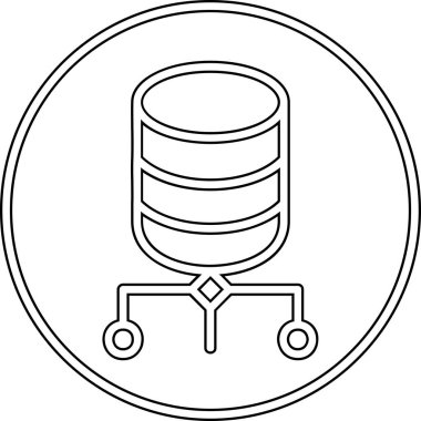 Veritabanı Simgesi Vektör illüstrasyonu